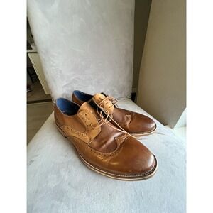 ALBERTO MORETTI TAN OXFORD SHOES BLACK LABEL SIZE‎ 13  M7254